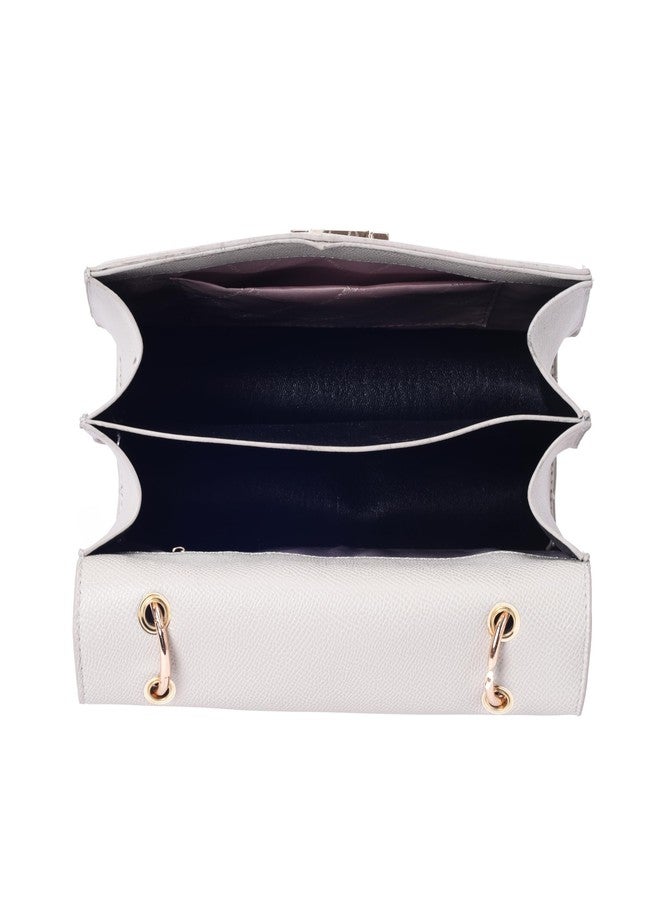 Lino Perros Womens Beige Sachtel Bag - Image 5